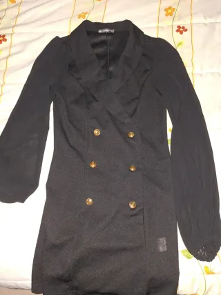 Vestido negro blazer manga larga
