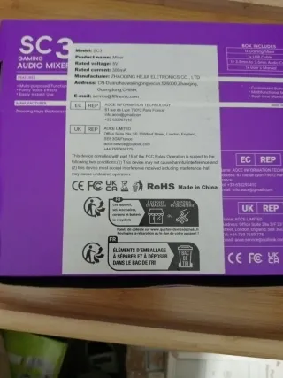 Mixer audio Ampligame SC3 per il gaming