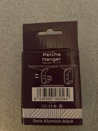 Percha Hanger Negro Mate Aluminio