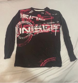 Camiseta Inside Manga Larga Negra