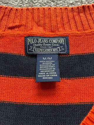 Jersey Polo Ralph Lauren Naranja y Azul Marino