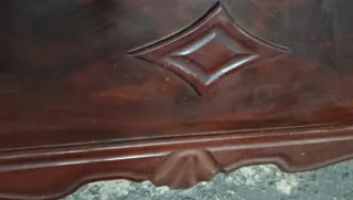 Estructura cama antigua caoba para restaurar