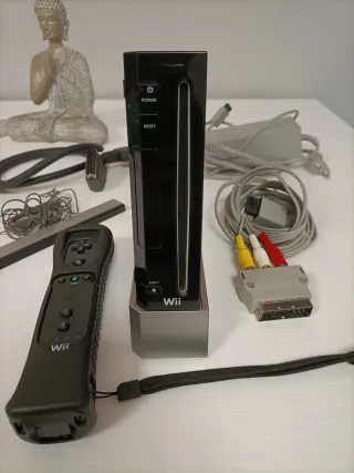 Consola Nintendo Wii Negra Completa