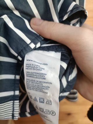 Camisa Tommy Hilfiger Rayas Azul Marino Talla S