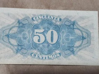 Billete 50 Céntimos República Española 1937