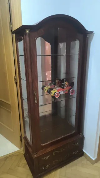 Vitrina de madera y cristal