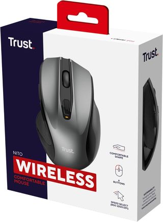 Trust Nito Ratón Inalámbrico Ergonómico con Reposa