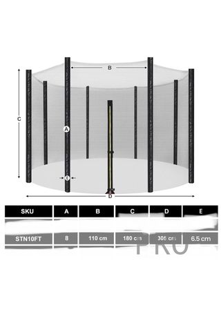 Red de Repuesto para trampolín Redondo, diámetro 305cm