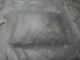 Juego de cama blanco/edredon/sabana