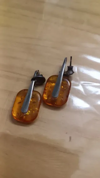 Pendientes Ámbar y Plata