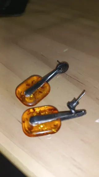 Pendientes Ámbar y Plata