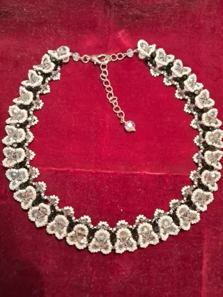 Collar de Corazones con Cristales y pedra natural