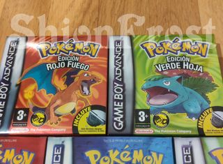 5 Cajas METALIZADAS Pokémon Game Boy Advance