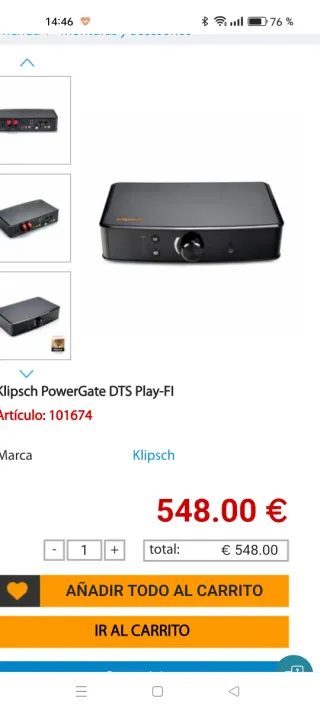 Amplificador Klipsch Powergate Negro