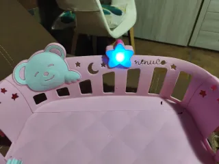 Cuna Nenuco Rosa con Osito y Estrella