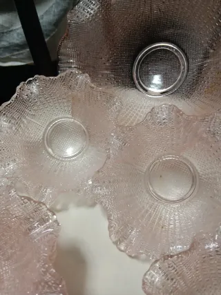 Porta macedonia vintage vetro rosa