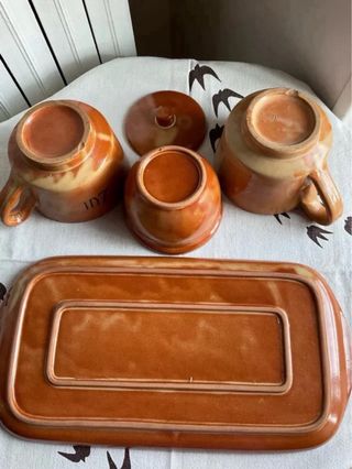 Set colazione terracotta vintage