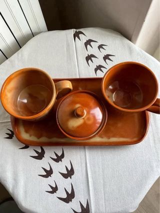Set colazione terracotta vintage
