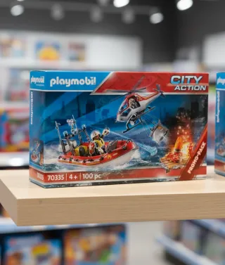 Playmobil 70335 Misión Rescate Helicóptero Barco