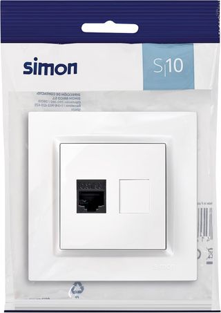 SIMON - Toma RJ45 Cat 5e, Enchufe de Empotrar, Con