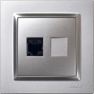 SIMON - Toma RJ45 Cat 5e, Enchufe de Empotrar, Con