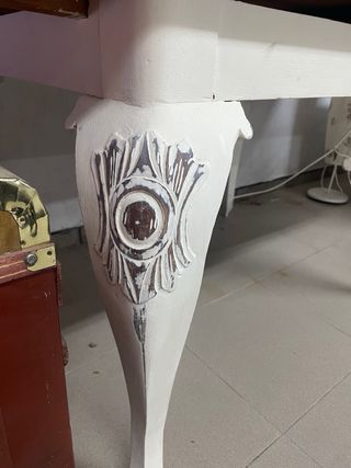 Mesa de salón vintage con cristal