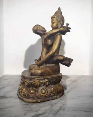 Escultura Yab-Yum Samantabhadra,latón