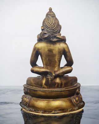 Escultura Yab-Yum Samantabhadra,latón