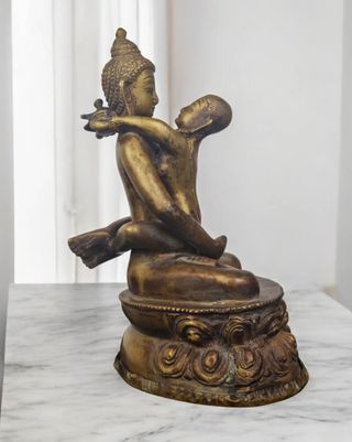 Escultura Yab-Yum Samantabhadra,latón