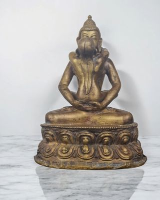 Escultura Yab-Yum Samantabhadra,latón