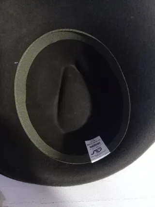 Sombrero de fieltro marrón/verde