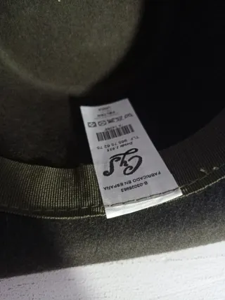 Sombrero de fieltro marrón/verde