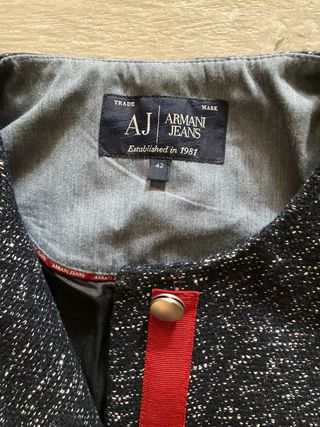 Giacca Armani Jeans blu e rossa
