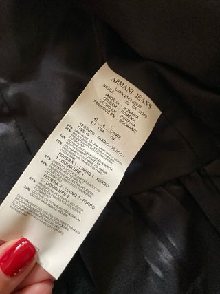 Giacca Armani Jeans blu e rossa