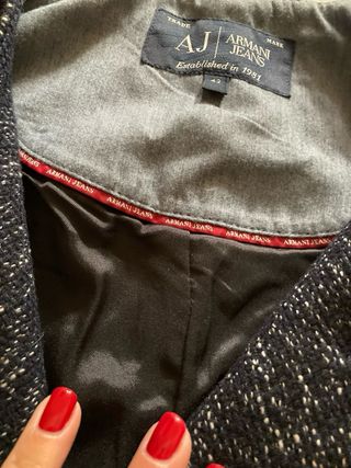 Giacca Armani Jeans blu e rossa