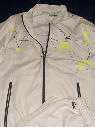 Conjunto Chándal Lacoste Blanco y Amarillo