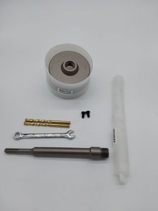 Juego de brocas SDS Plus de 105 mm, rosca M22 SDS Plus, adaptador de 220 mm y broca de centrado de 8 x 110 mm, para mampostería,