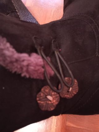 Botines negros mujer con pelo