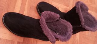 Botines negros mujer con pelo