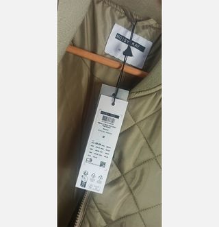 Abrigo largo acolchado Noisy May verde mujer