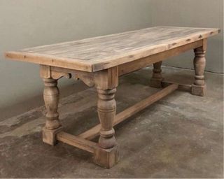 Mesa Roble Macizo Estilo Francés Vintage