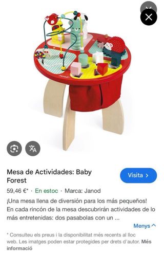Mesa de actividades Janod