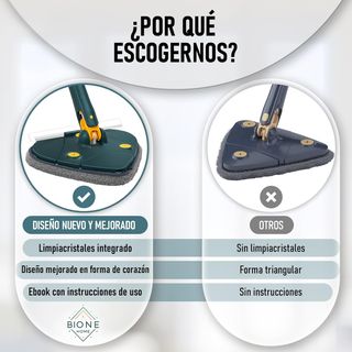 Strizzacervi Triangolare Auto-Sprema con Mop 6 in 1