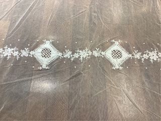 Colcha antigua encaje tul cama individual