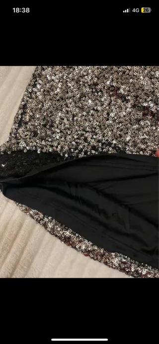 Top lentejuelas plateado Mango Teen