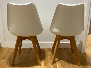 Pack 2 Sillas Diseño Nórdico Blancas