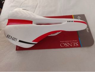 Sillín Velo Senso Blanco y Rojo