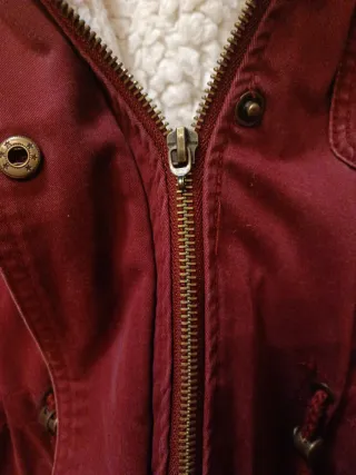 Chaquetón invierno granate borreguito T. M