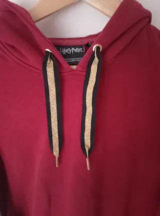 Felpa Harry Potter rossa con logo e cappuccio