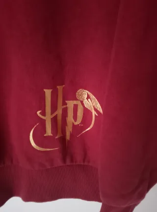Felpa Harry Potter rossa con logo e cappuccio